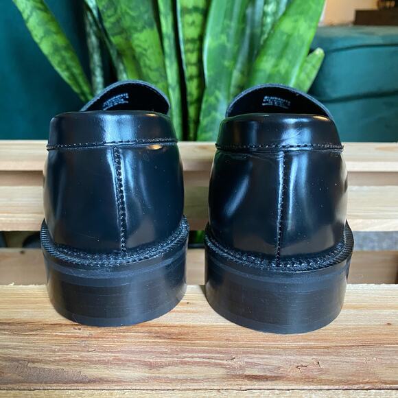 ASOS black chunky loafer with gold chain size 6 - Picture 5 of 7